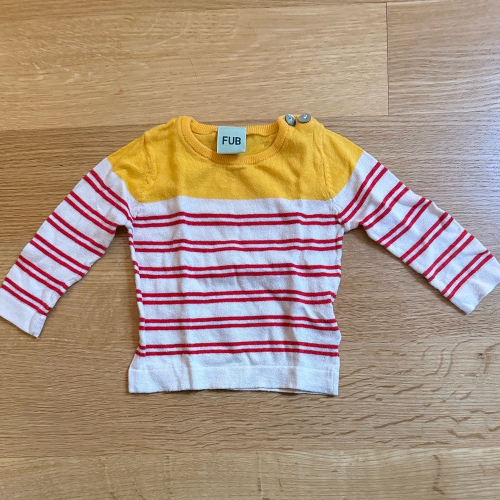 FUB - Baby 🐣 Yellow and Red Striped Sweater